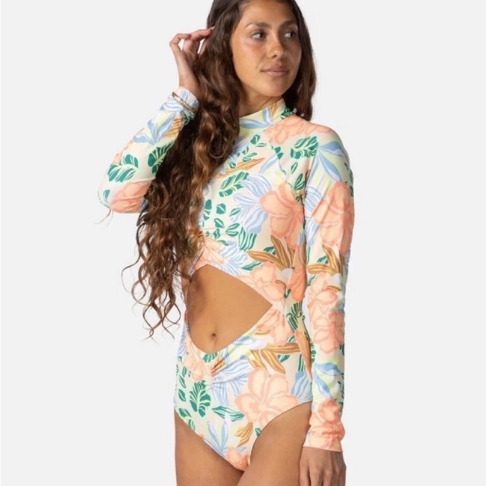 Rip Curl Floral Long Sleeve One Piece